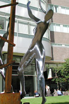 NYU Commission sculpture by metal sculptor craig brown, original welded metal sculpture and furniture