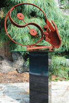 Ultimate Control sculpture by metal sculptor craig brown, original welded metal sculpture and furniture