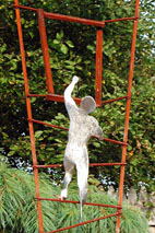 Window of Opportunity sculpture by metal sculptor craig brown, original welded metal sculpture and furniture